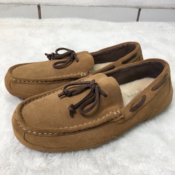 UGG 1005350 Men\'s Slip On Moccasin Loafers Chestnut Brown Suede Shoes Size 8 main image 11